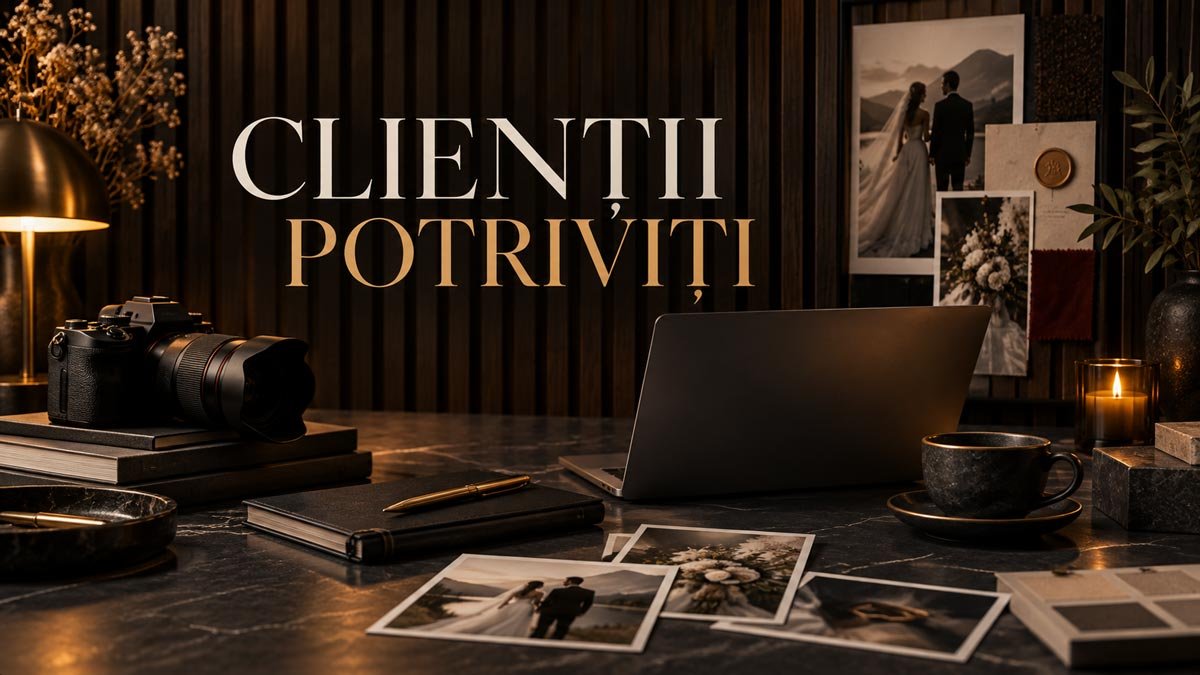 Obiectiv foto folosit în activitatea unui fotograf care își analizează serviciile și clienții