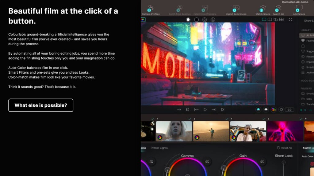 Colourlab.ai – Colourgrading cu inteligența artificială
